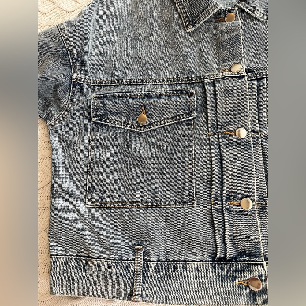 Vigoss Medium Blue Wash Denim Jacket for Women Size Large - Picture 14 of 16